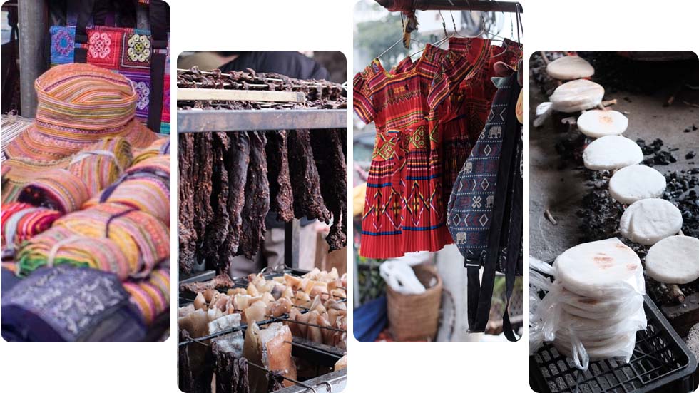 Mercado étnico em Ha Giang