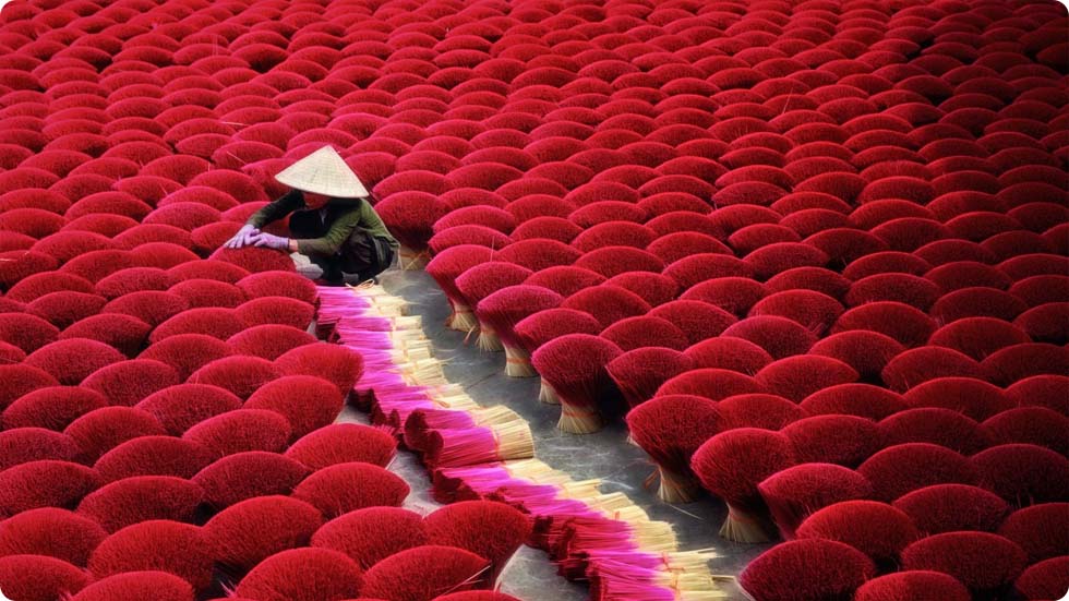 Aldeia do incenso Quang Phu Cau