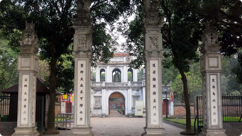 Arquitetônica do Templo da Literatura de Hanói